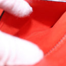 CELINE Luggage Micro Shopper Hand Bag Leather Red Silver Auth 192740A-22