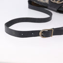 GUCCI GG Supreme Shoulder Bag PVC Leather Navy Gold Tone Auth 192742-8