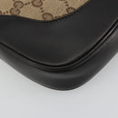 GUCCI GG Canvas Jackie Webb Sherry Line Bag Beige Silver 001 3306 Auth 192743V-13