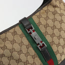 GUCCI GG Canvas Jackie Webb Sherry Line Bag Beige Silver 001 3306 Auth 192743V-14