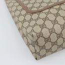 GUCCI GG Supreme Tote Bag PVC Leather Beige Auth 192744-11