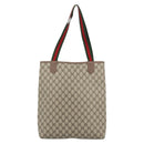 GUCCI GG Supreme Tote Bag PVC Leather Beige Auth 192744-3