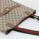 GUCCI GG Supreme Tote Bag PVC Leather Beige Auth 192744-6
