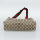 GUCCI GG Supreme Tote Bag PVC Leather Beige Auth 192744-9