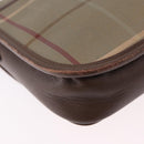 Burberrys Nova Check Shoulder Bag Canvas Brown Gold Tone Auth 192747-12