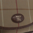 Burberrys Nova Check Shoulder Bag Canvas Brown Gold Tone Auth 192747-14