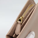 PRADA Long Wallet Safifano leather Pink Gold Tone Auth 192748M-18