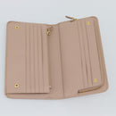 PRADA Long Wallet Safifano leather Pink Gold Tone Auth 192748M-8