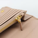 PRADA Long Wallet Safifano leather Pink Gold Tone Auth 192748M-20