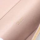 PRADA Long Wallet Safifano leather Pink Gold Tone Auth 192748M-23