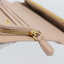 PRADA Long Wallet Safifano leather Pink Gold Tone Auth 192748M-9