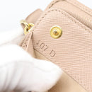PRADA Long Wallet Safifano leather Pink Gold Tone Auth 192748M-11