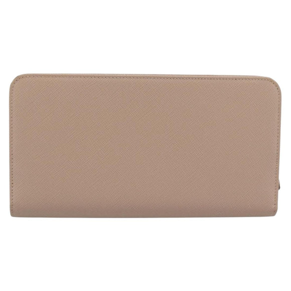 PRADA Long Wallet Safifano leather Pink Gold Tone Auth 192748M