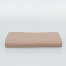 PRADA Long Wallet Safifano leather Pink Gold Tone Auth 192748M-6