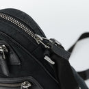 GUCCI GG Canvas Shoulder Bag Black Silver 92551 Auth 192749-14