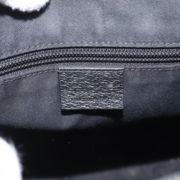 GUCCI GG Canvas Shoulder Bag Black Silver 92551 Auth 192749