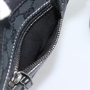 GUCCI GG Canvas Shoulder Bag Black Silver 92551 Auth 192749-23