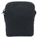 GUCCI GG Canvas Shoulder Bag Black Silver 92551 Auth 192749-3