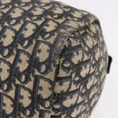 Christian Dior Trotter Canvas Hand Bag Navy Gold Tone Auth 192750-16