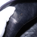 Christian Dior Trotter Canvas Hand Bag Navy Gold Tone Auth 192750-18
