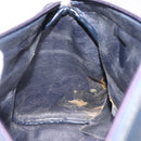 Christian Dior Trotter Canvas Hand Bag Navy Gold Tone Auth 192750-12