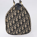 Christian Dior Trotter Canvas Hand Bag Navy Gold Tone Auth 192750-3