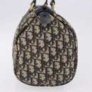 Christian Dior Trotter Canvas Hand Bag Navy Gold Tone Auth 192750-4