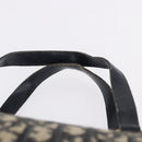 Christian Dior Trotter Canvas Hand Bag Navy Gold Tone Auth 192750-14