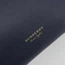 BURBERRY Hand Bag Leather Navy Beige Auth 192751A-15