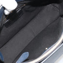 BURBERRY Hand Bag Leather Navy Beige Auth 192751A-18