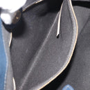 BURBERRY Hand Bag Leather Navy Beige Auth 192751A-22