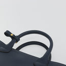BURBERRY Hand Bag Leather Navy Beige Auth 192751A-8