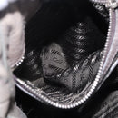 PRADA Shoulder Bag Leather Gray Silver Auth 192752A-23