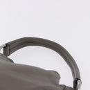 PRADA Shoulder Bag Leather Gray Silver Auth 192752A-8