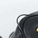 Miu Miu Hand Bag Leather Black Gold Tone Auth 192754-14