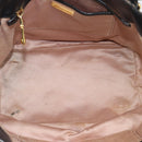 Miu Miu Hand Bag Leather Black Gold Tone Auth 192754-18