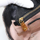Miu Miu Hand Bag Leather Black Gold Tone Auth 192754-23