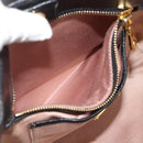Miu Miu Hand Bag Leather Black Gold Tone Auth 192754-24