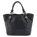 Miu Miu Hand Bag Leather Black Gold Tone Auth 192754-3