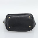 Miu Miu Hand Bag Leather Black Gold Tone Auth 192754-9
