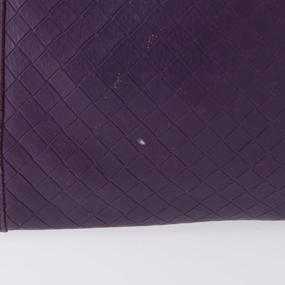 BOTTEGA VENETA INTRECCIATO Shoulder Bag Leather Purple Auth 192755A