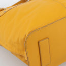 CELINE Hand Bag Leather Yellow Silver Auth 192757A-15