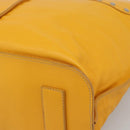 CELINE Hand Bag Leather Yellow Silver Auth 192757A-16