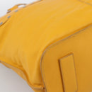 CELINE Hand Bag Leather Yellow Silver Auth 192757A-9