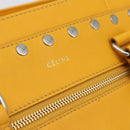 CELINE Hand Bag Leather Yellow Silver Auth 192757A-17