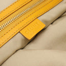 CELINE Hand Bag Leather Yellow Silver Auth 192757A-18