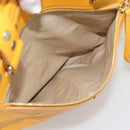CELINE Hand Bag Leather Yellow Silver Auth 192757A-23