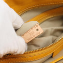 CELINE Hand Bag Leather Yellow Silver Auth 192757A-12