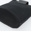 FENDI Mamma Baguette Hand Bag Cotton Black Silver Auth 192758A-15