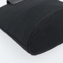 FENDI Mamma Baguette Hand Bag Cotton Black Silver Auth 192758A-16